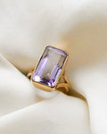 The Most Beautiful Big Amethyst Cocktail Ring 18K Gold 1950s