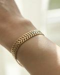 Sublime Jumbo HerringBone Bracelet 18K Gold 1961