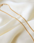 Beautiful 20 Inches Italian Vintage Curb Link Chain 18K Gold