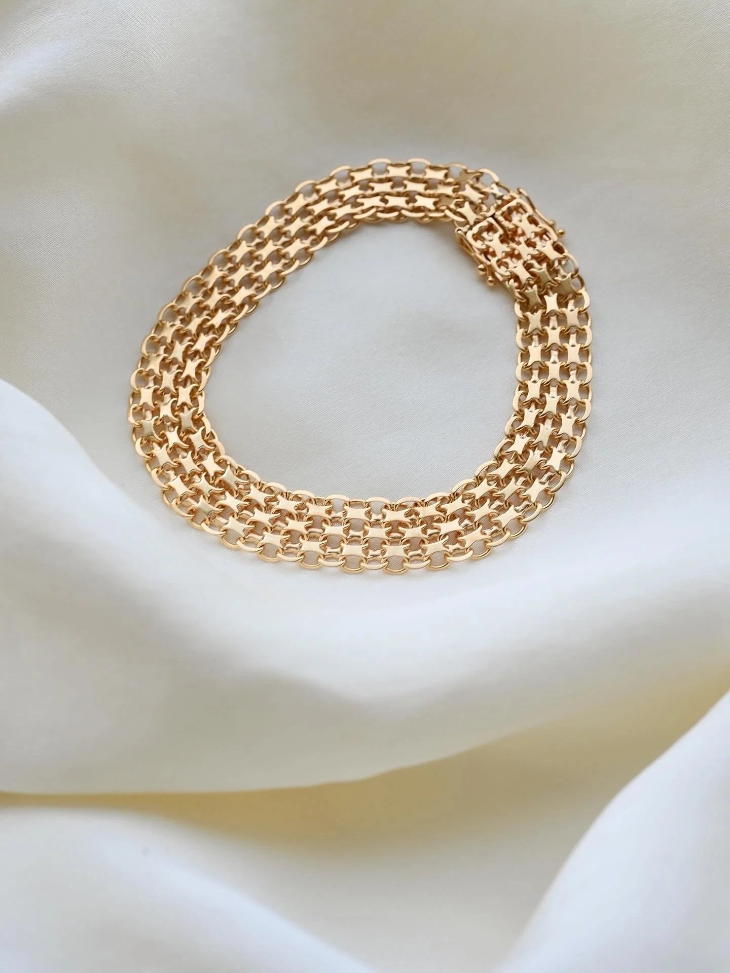 Perfect Star Link Bracelet 18K Gold Sweden 1964