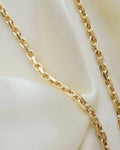 Sublime Long Heavy Danish Vintage Anchor Link Chain 14K Gold