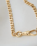 Rare 17 Inches Antique Watch Chain w Dog Clip 18K Gold 1934