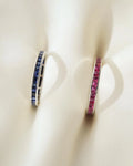 Selling separately! Antique Sapphire and Ruby Bands 18K White Gold 1940