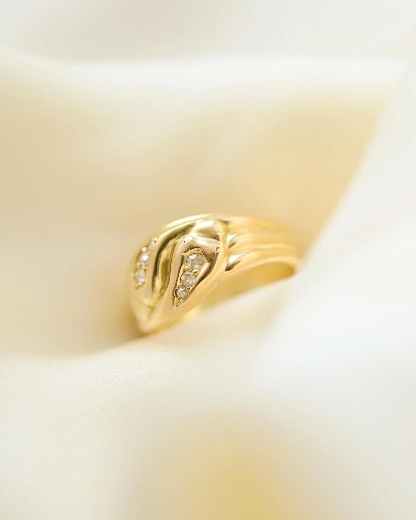 Antique Serpent Ring 18K Gold Late 1800s