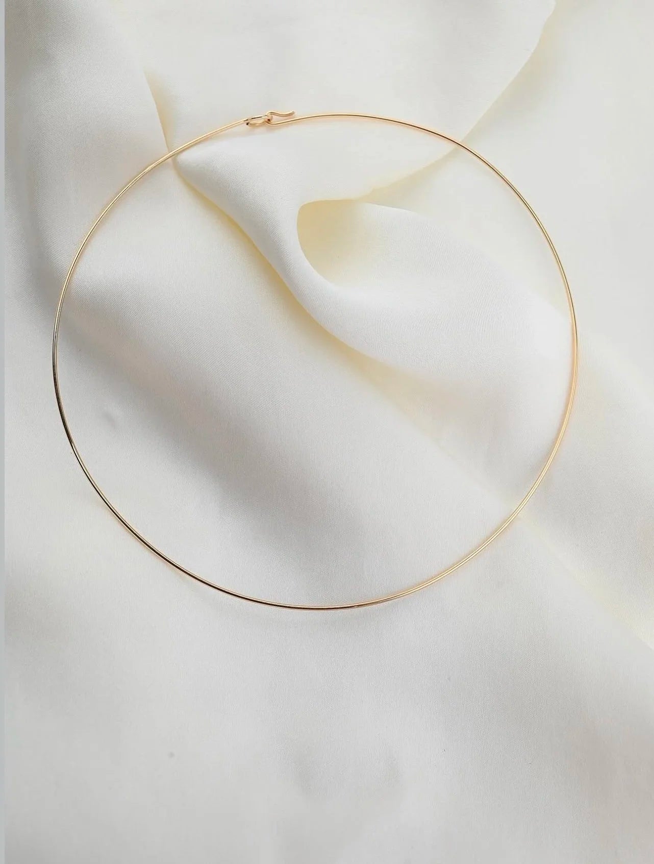 Stunning Sexy Vintage Wire Choker Collar 18K Gold Sweden 1970s