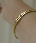 Gorgeous Carl Peter Christensen Geneva Link Bracelet 14K Solid Gold 1960s