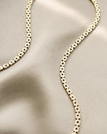 Rare Width Brick Link Chain 14K Gold 1960s