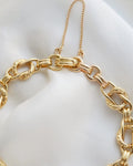 Adorable Engraved Antique Link Bracelet 18K Gold 1910s