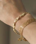 Beautiful Swedish Nugget Bracelet 18K Gold 1976