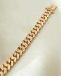Rosy Toned 1963 Curb Link Bracelet 18K Gold