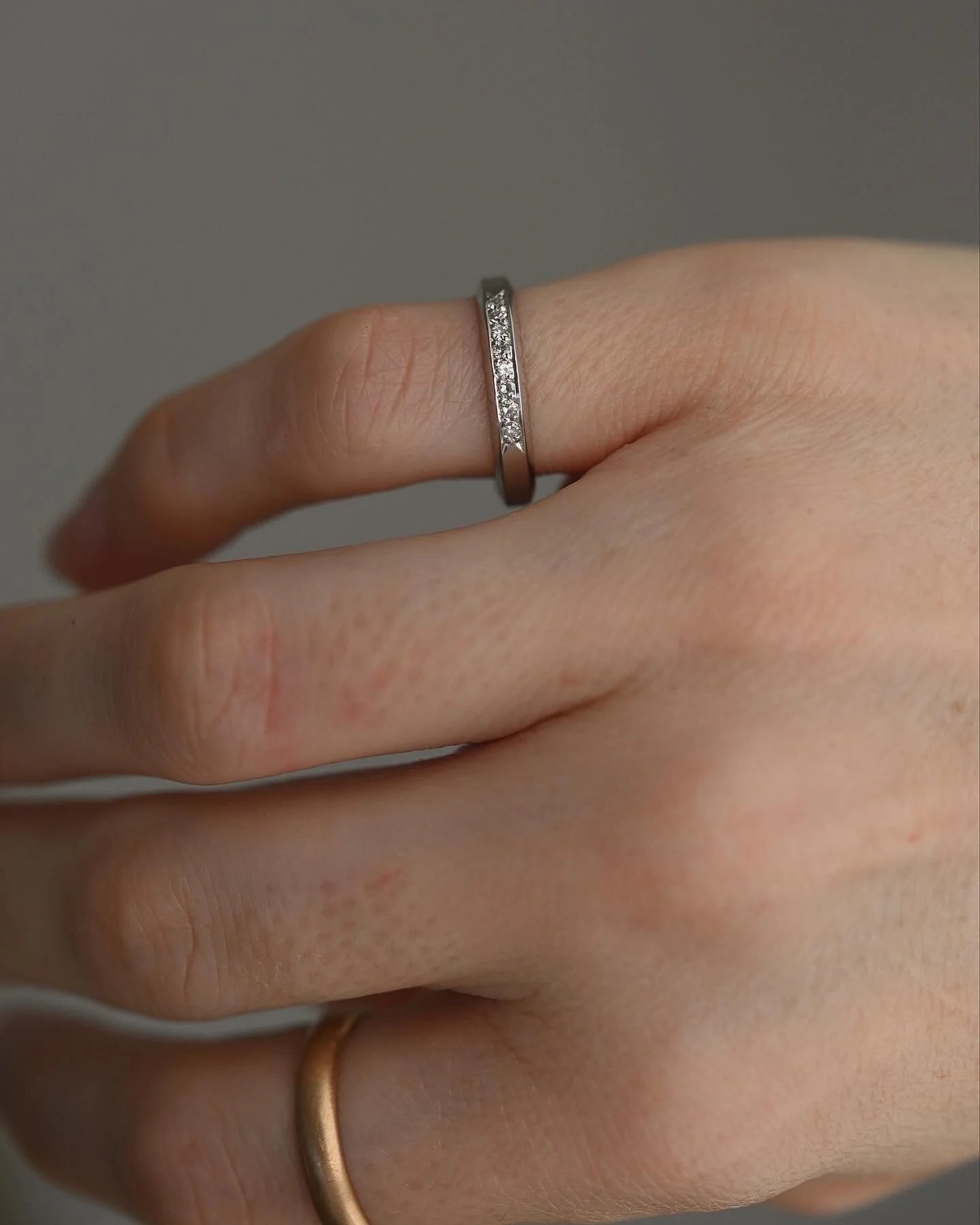 Beautiful Swedish Diamond Band by K & E Carlson 1969