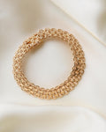Glowing, Heavy X Link Bracelet 18K Gold 1963
