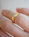 Total Dream Ring Antique W Old Cut Diamond 23K Gold 1895