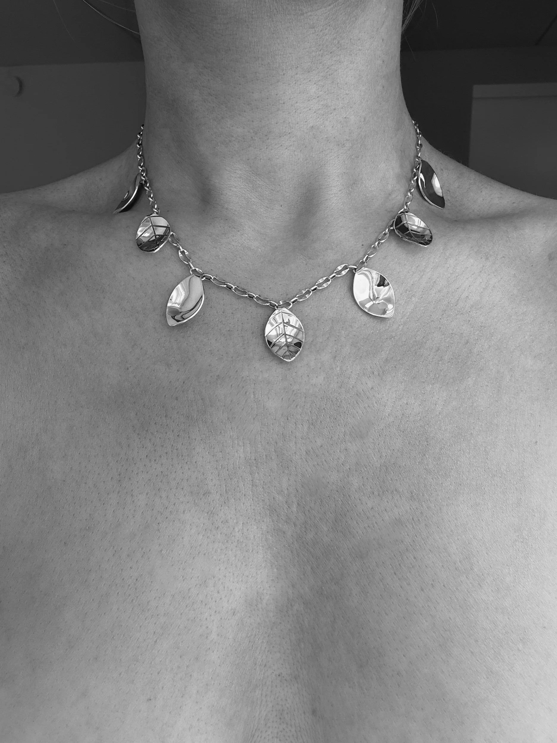 Gorgeous Mid Century Vintage Silver Set w Bracelet and Necklace Sweden 1958