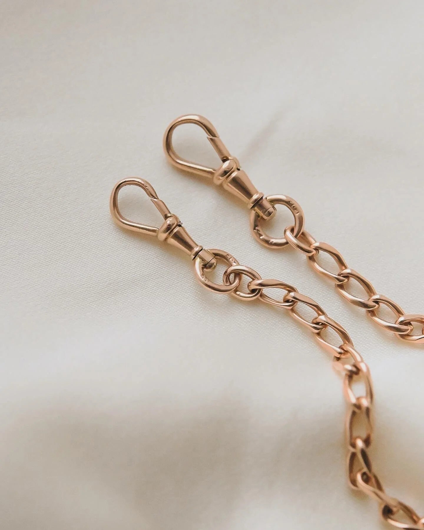 Rare Antique Watch Chain 14K ROSE GOLD