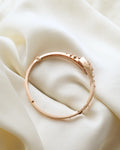 Sublime Antique Old Mine Cut Diamond Bangle 18K Gold Beg 1900s