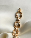 Beautiful Italian Vintage Flower Bracelet 18K Gold