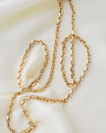Ultra Long Danish Vintage Anchor Chain 14K Gold