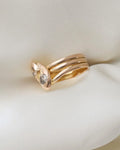 Antique Serpent Ring Old Cut Diamonds 18K Gold 1800s