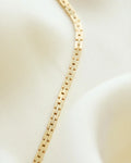 Danish Vintage Baby Brick Link Necklace by Tom Jensen 14K Gold 1970