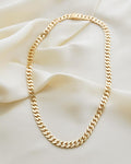 The Ultimate Heavy Vintage Curb Link Necklace 14K Gold