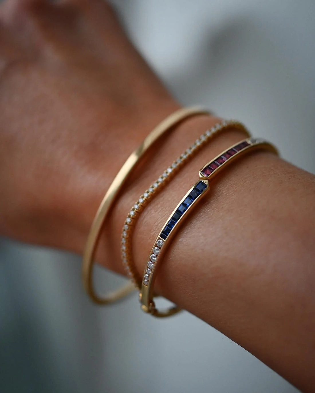 All Great Things In One Vintage Bangle 18K Gold 1970s
