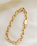 Big Fat Biker Link Bracelet Danish Vintage 38 Grams 14K Gold