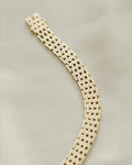 Stunning Danish Vintage Brick Link Bracelet 14K Gold