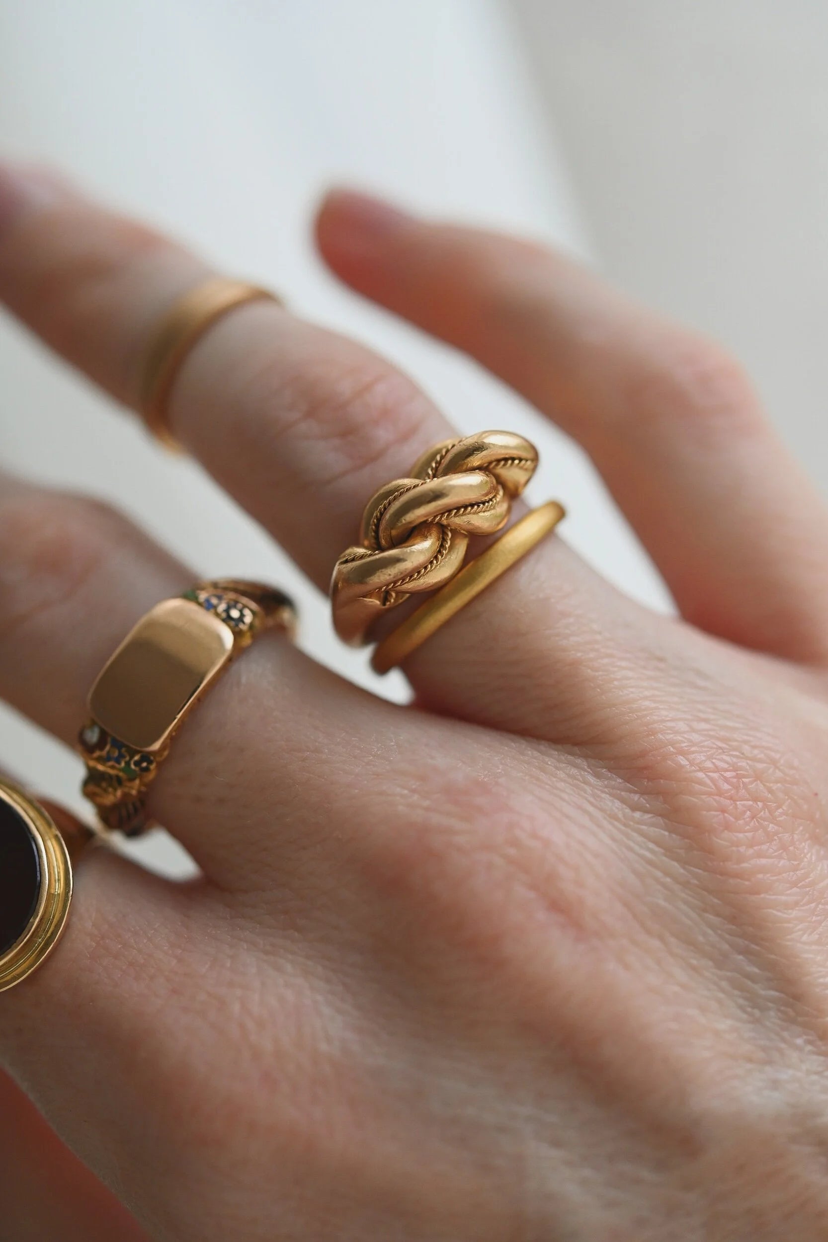 Antique Art Deco Gold Band Size 7 23K Gold 1919