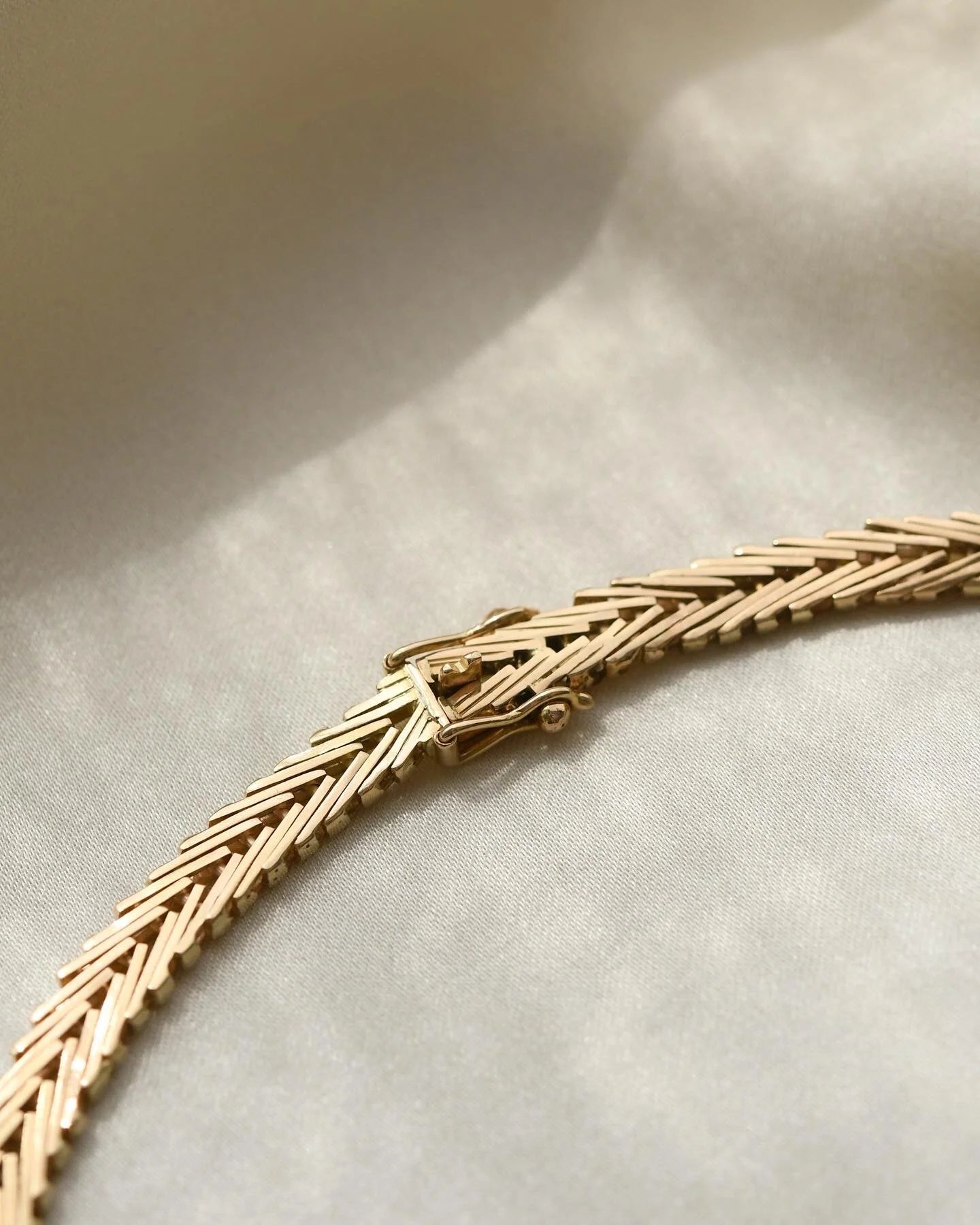 Sexy Rare Danish Vintage Necklace 14K Gold 1980s