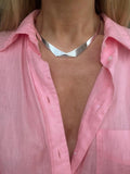 Amazing Modernist Collar Necklace Sterling Silver Late 1900s