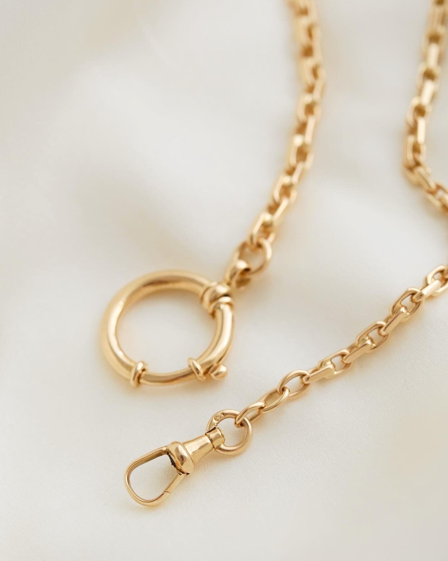 Perfect Antique Watch Chain 18K Gold Beg 1900s