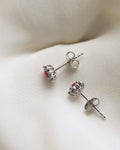 Irresistible Ruby and Diamond Earrings 18K White Gold Estate