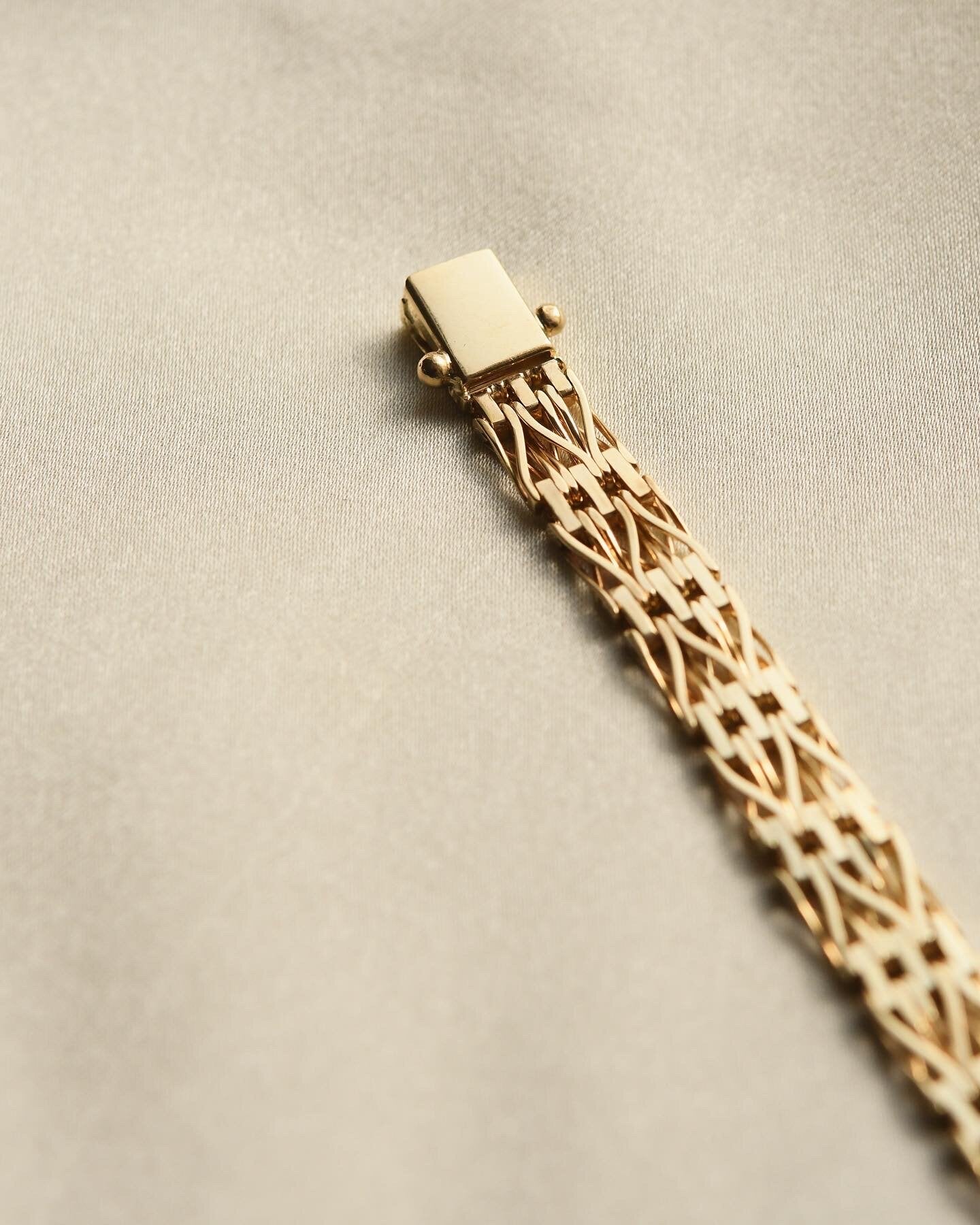 Stunning Danish Vintage Bracelet 14K Gold 1960s