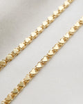 Stunning Rare Tiny Hearts Link Chain Necklace 14K Gold