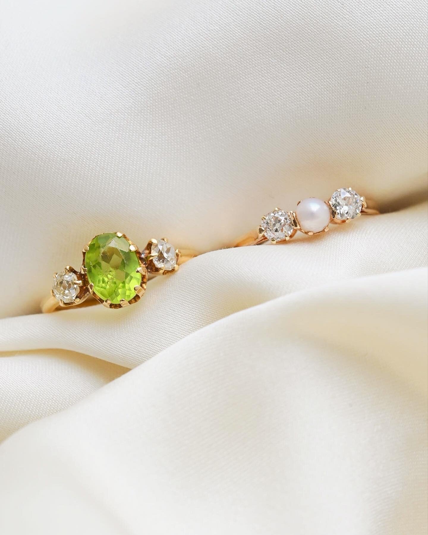 Gorg Antique Old Cut Diamond Rings 18K Gold Beg. 1900s