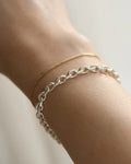 Danish Vintage Anchor Link Bracelet Silver