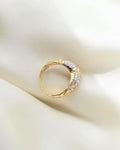 From Personal Collection 0.95 Carats 6.5 Grams Diamond Chevron Ring 18K Gold