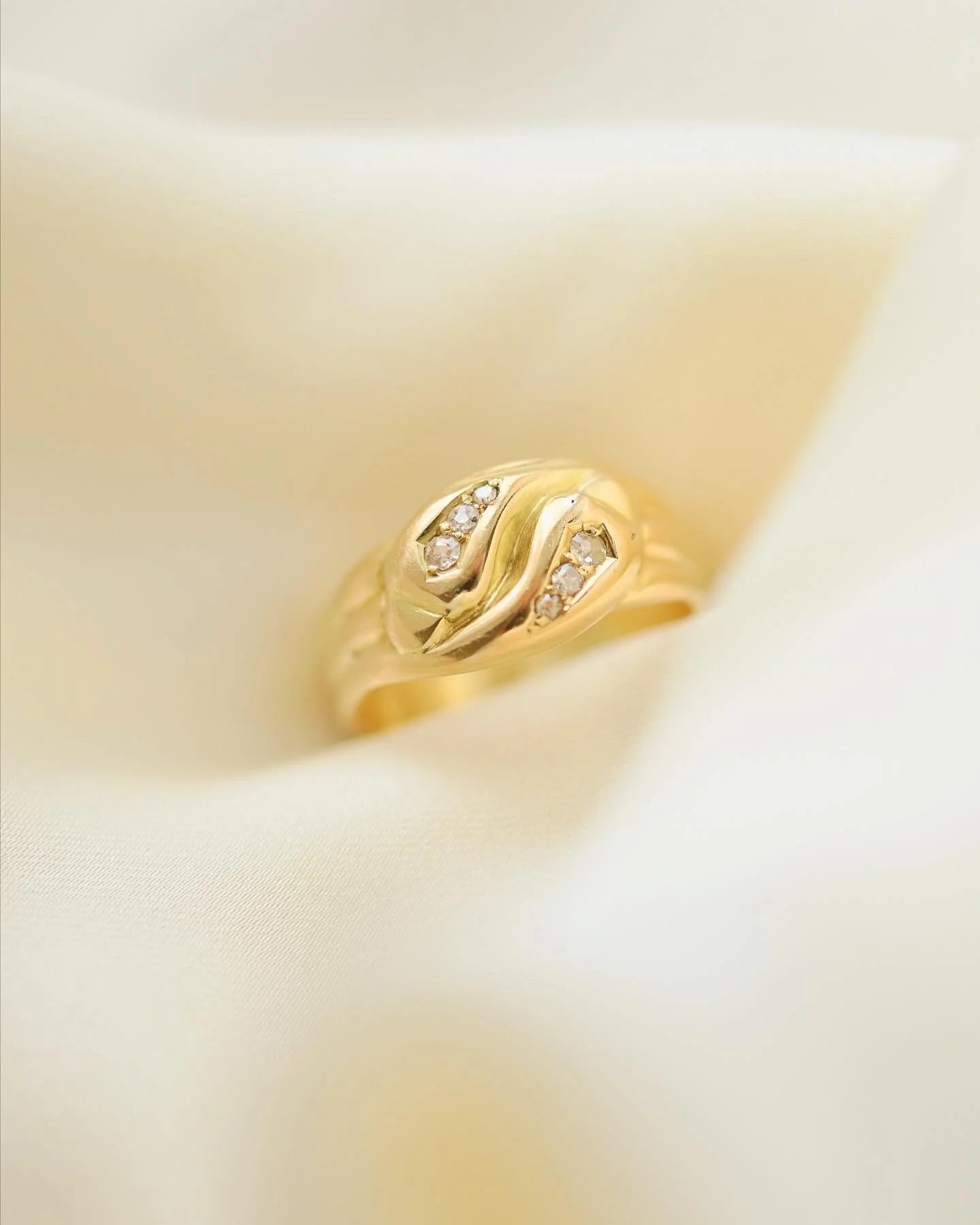 Antique Serpent Ring 18K Gold Late 1800s