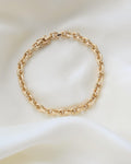 Stunning Danish Vintage Anchor Bracelet 14K Gold 1960s