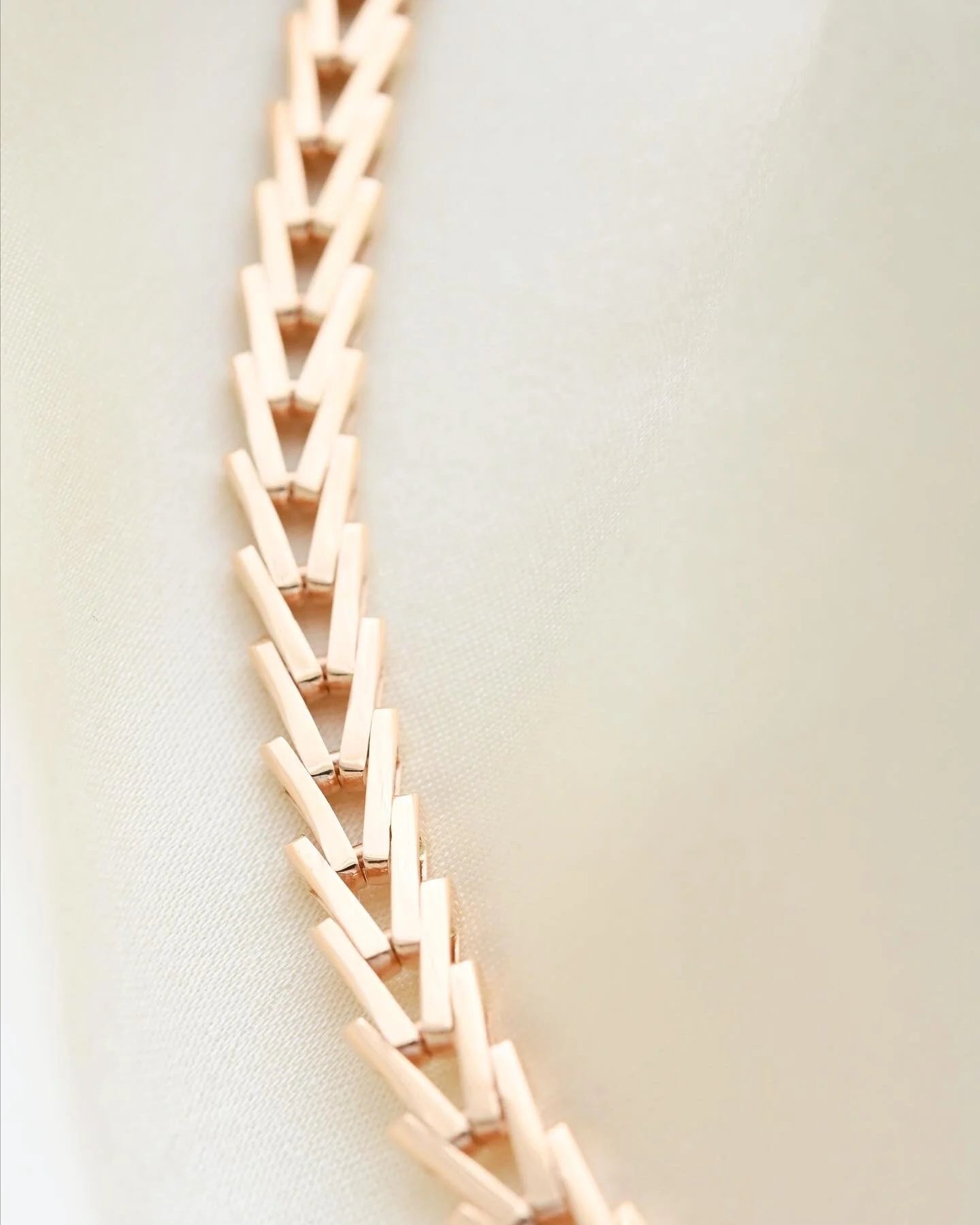 Super Rare Rose Gold Danish Vintage Necklace by HC Hansen 14K Rose Gold 1960