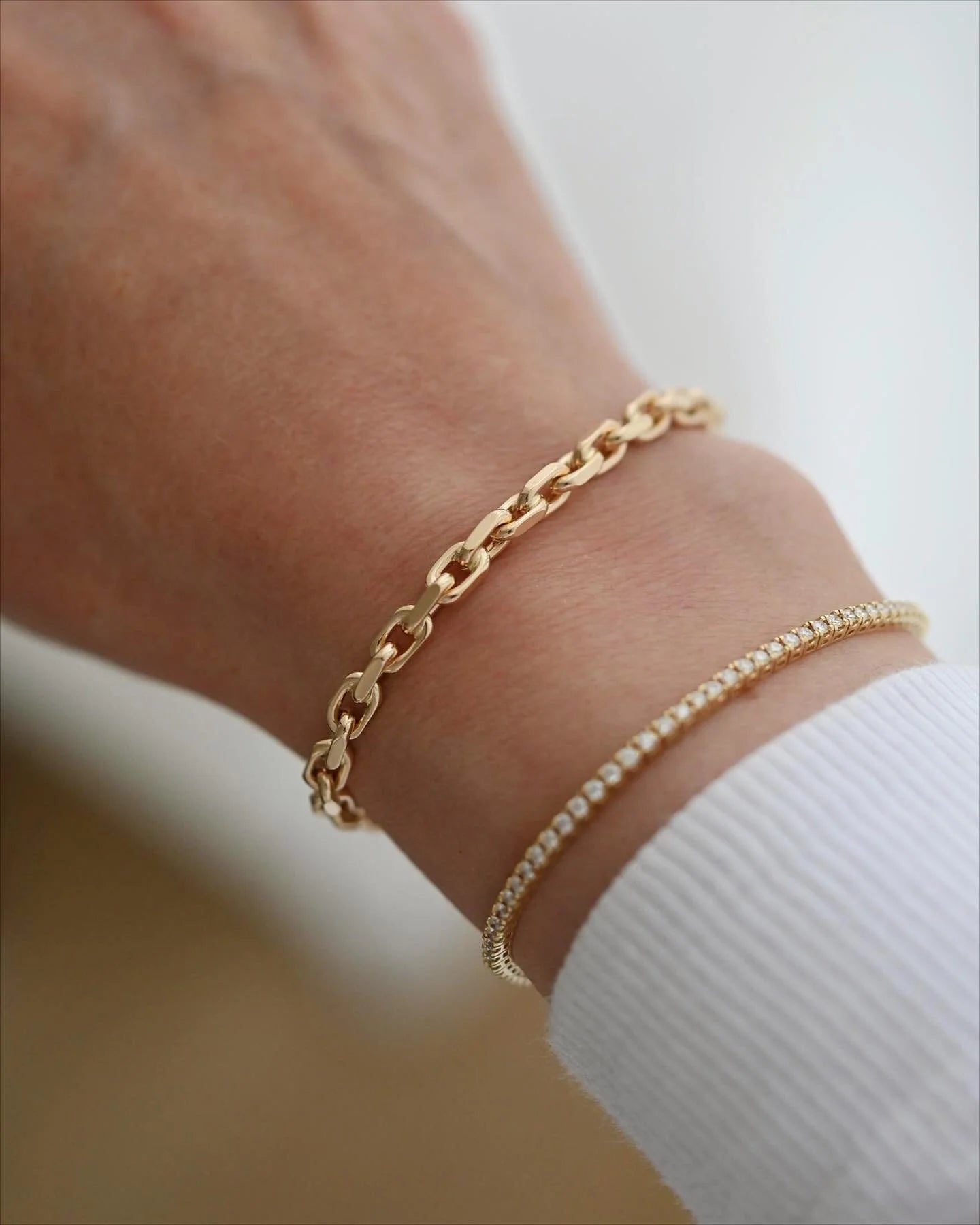 Amazing Danish Anchor Link Bracelet 14K Gold