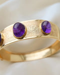 The Most Stunning Thing of Amethyst Cabochon Beauty 18K Gold 1965
