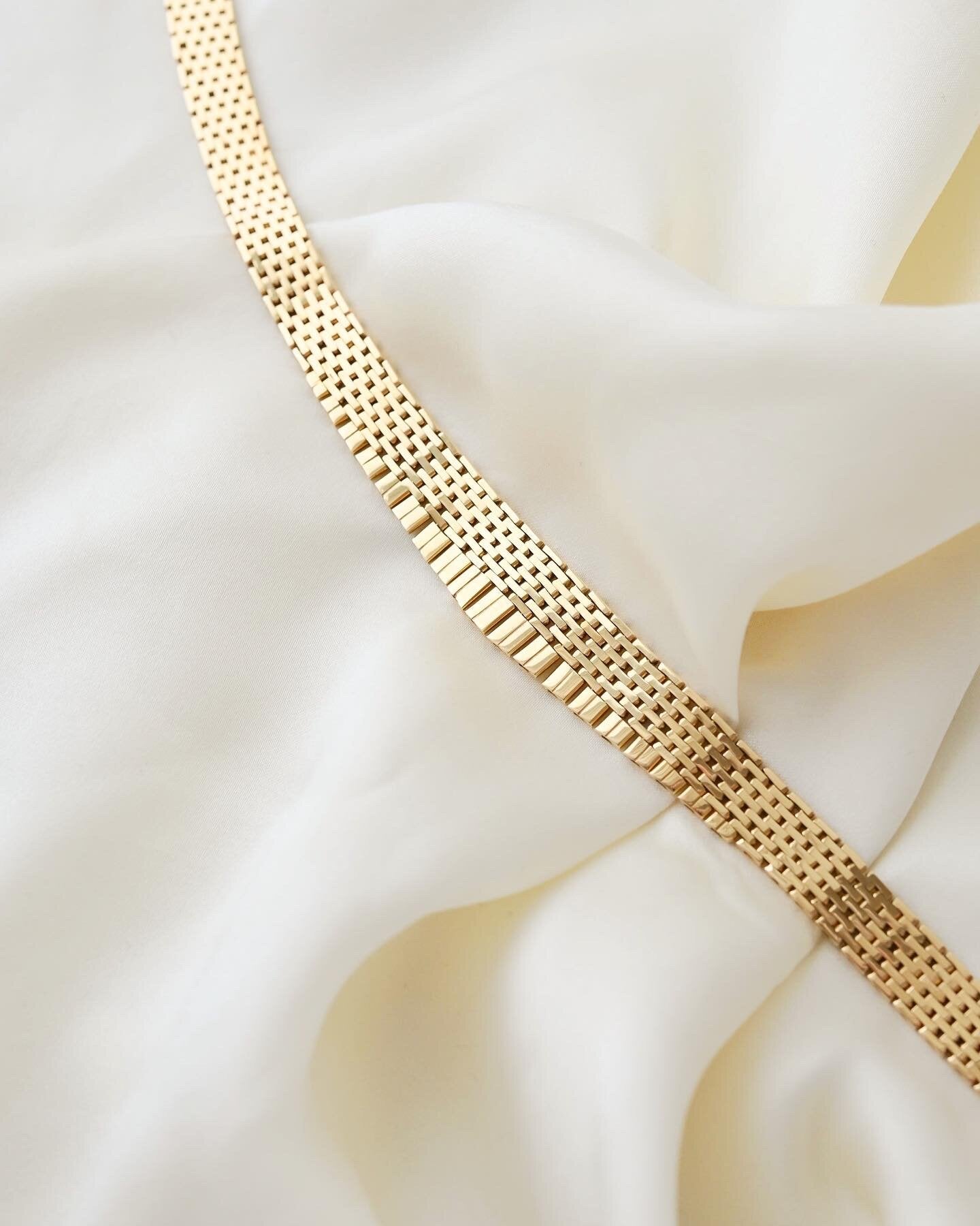55 Grams Sublime Danish Vintage Necklace 14K Gold 1960