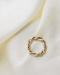 Rare Vintage Twisted Two Tone Band 18K Gold 1944