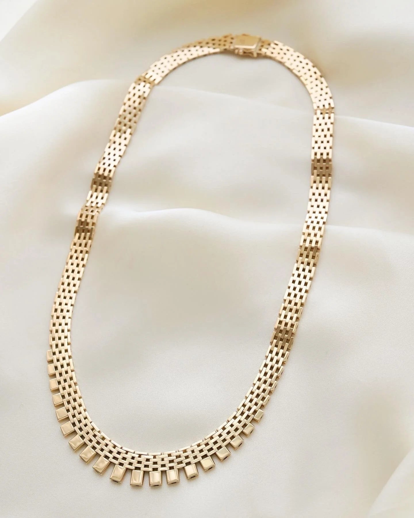 Stunning Danish Vintage Necklace 14K Gold 1970s