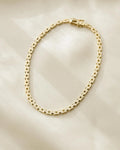 Baby Brick Link Bracelet 14K Gold 1950s