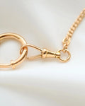 16 Inches Heavy 25 Grams Antique Watch Chain Necklace or Double Wrap Bracelet 18K Gold 1900