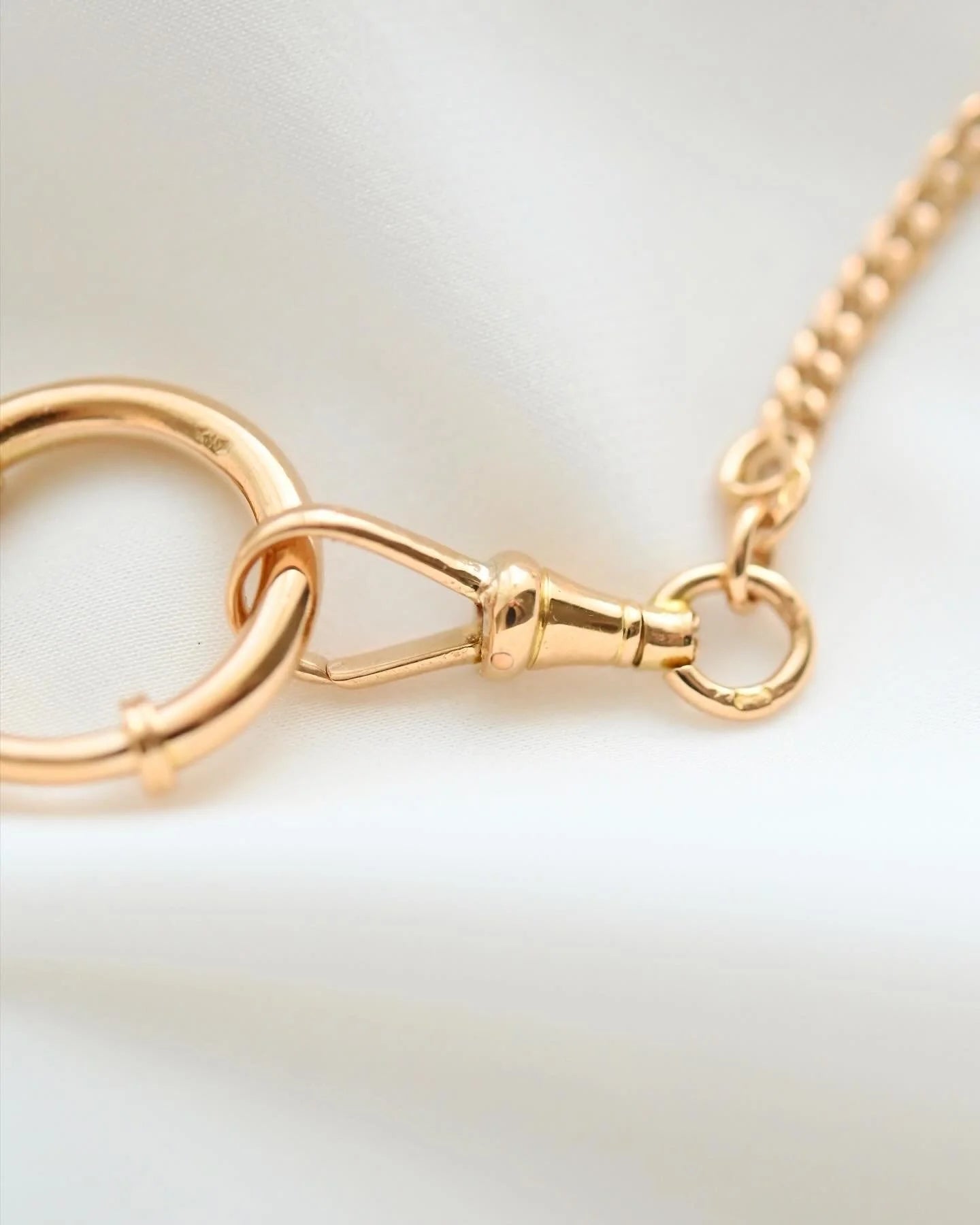 16 Inches Heavy 25 Grams Antique Watch Chain Necklace or Double Wrap Bracelet 18K Gold 1900