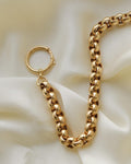 Rare Jumbo Rolo Link Watch Chain 18K Beg. 1900s